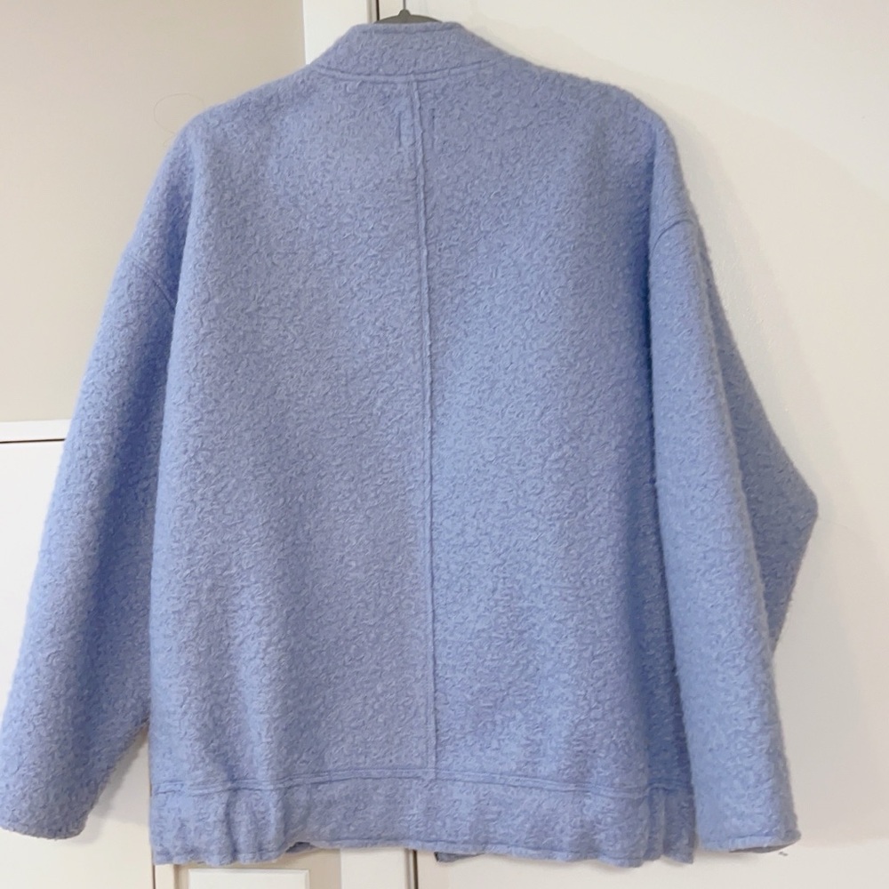 Zara Blue Textured Jacket - Picture 2 of 3